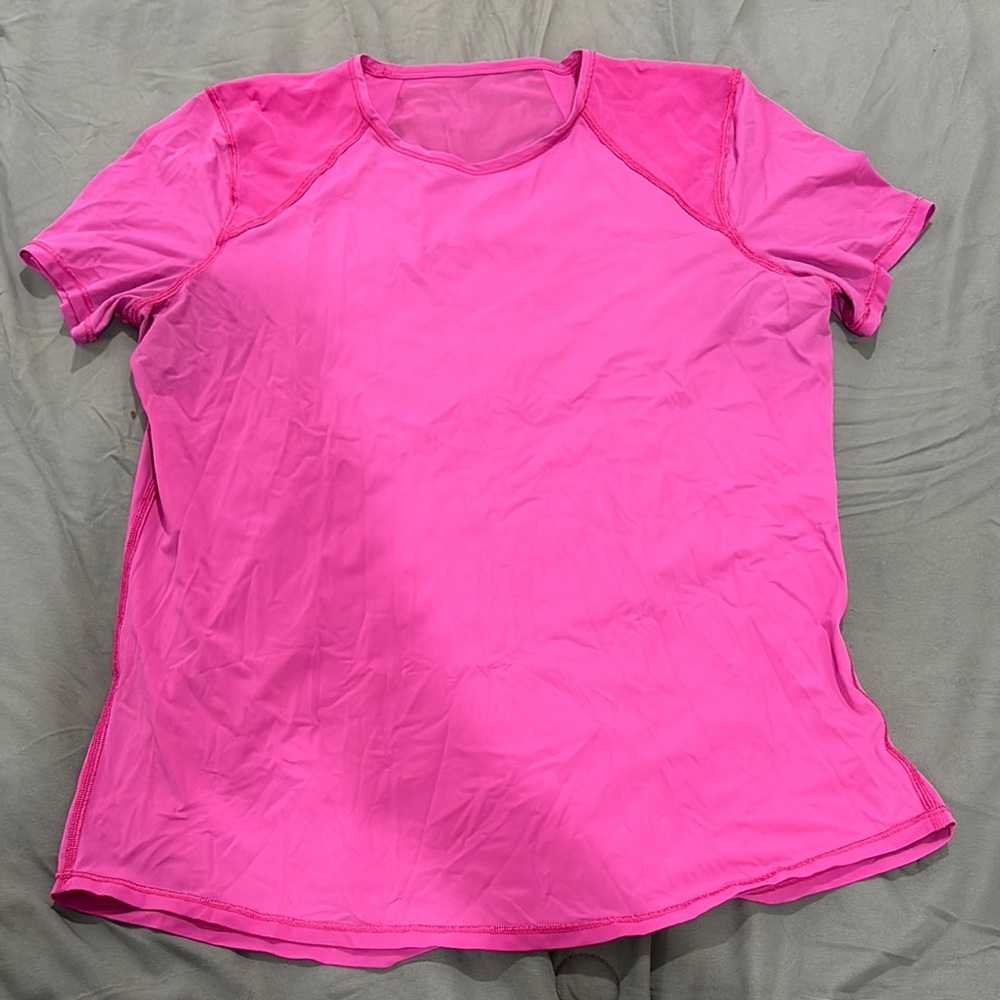 Lululemon Athletica Pink Fitted Polo T-Shirt